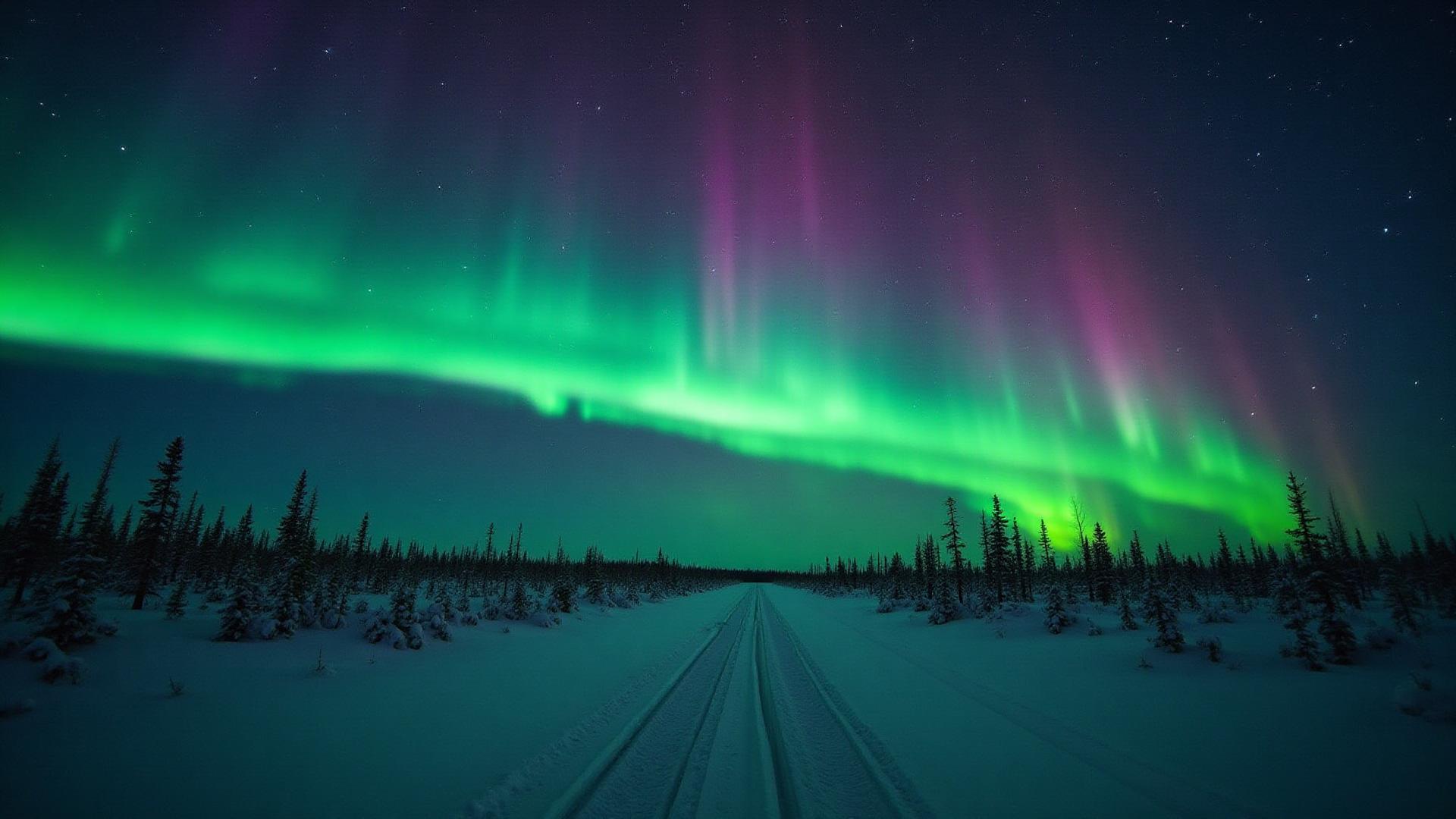 Northern Lights dancing over Yellowknife