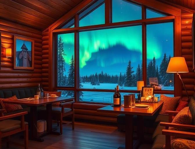 Warm drinks under the aurora